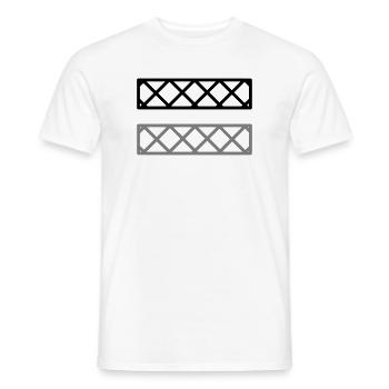 Zaun Gitter Muster Rahmen - Männer T-Shirt - Weiß - Vorne - AI Model Male 178 dark (178cm)