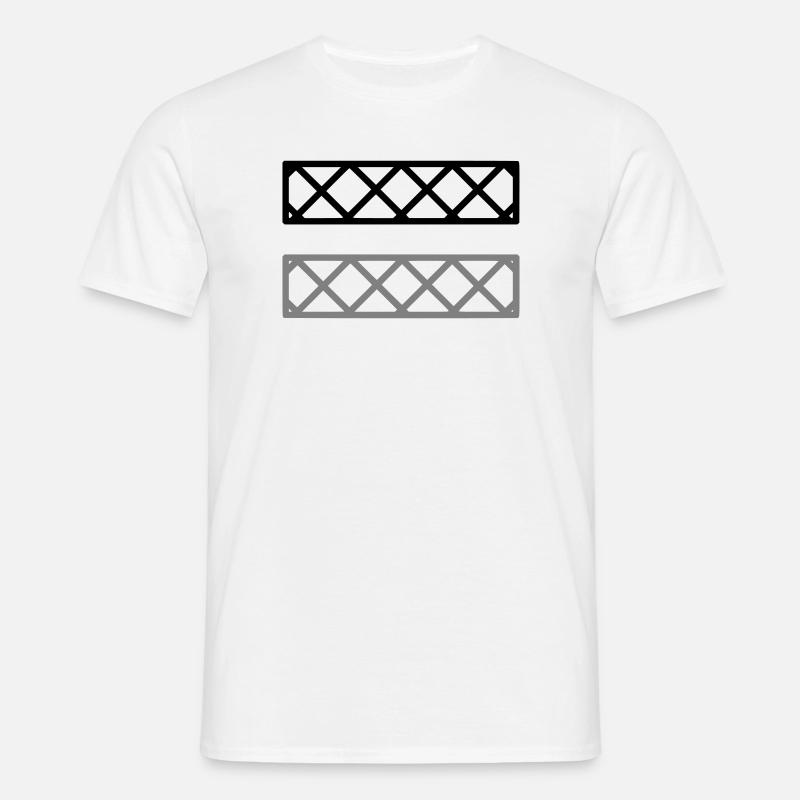 Fence Grid Pattern Frame - Men's T-Shirt - white