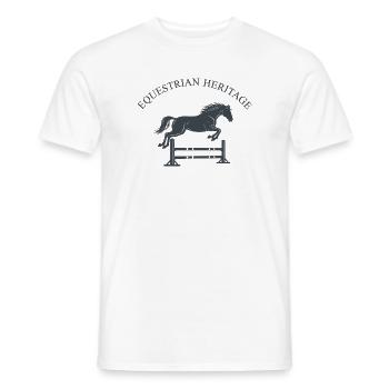 Reiter-Heritage-Sprung - Männer T-Shirt - Weiß - Vorne - AI Model Male 178 dark (178cm)