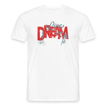 Artistic cycling, artistic cycling, indoor cycling - Men's T-Shirt - white - Front - AI Model Male 178 dark (178cm)