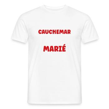 I had a nightmare: married - Men's T-Shirt - white - Front - AI Model Male 178 dark (178cm)