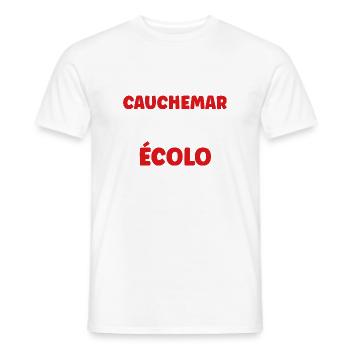 J’ai eu un cauchemar écolo - T-shirt homme - blanc - Devant - AI Model Male 178 dark (178cm)