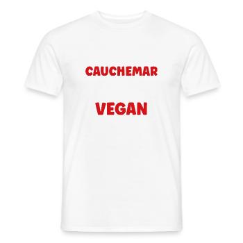 Vegan - T-shirt homme - blanc - Devant - AI Model Male 178 dark (178cm)
