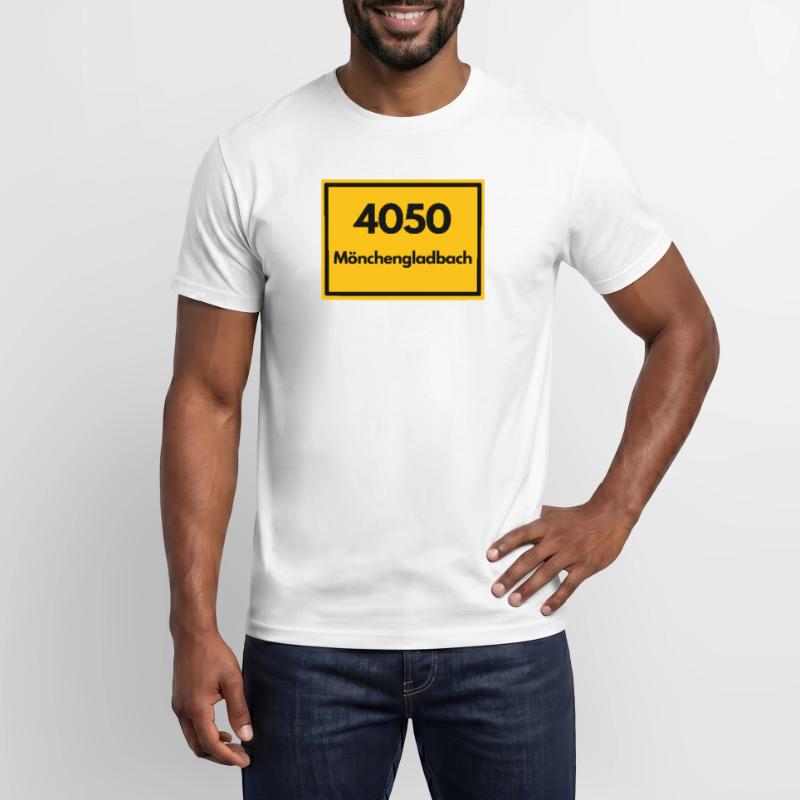 OLD POSTCODE POSTCODE 4050 MÖNCHENGLADBACH FUSSBAL Men’s T-shirt