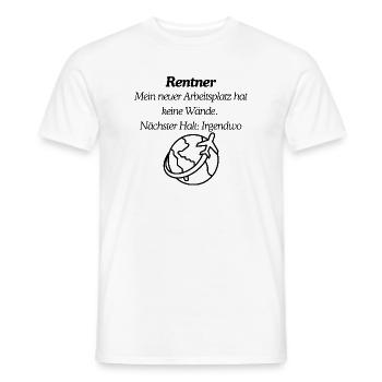 Pensioners finally travel - Men's T-Shirt - white - Front - AI Model Male 178 dark (178cm)