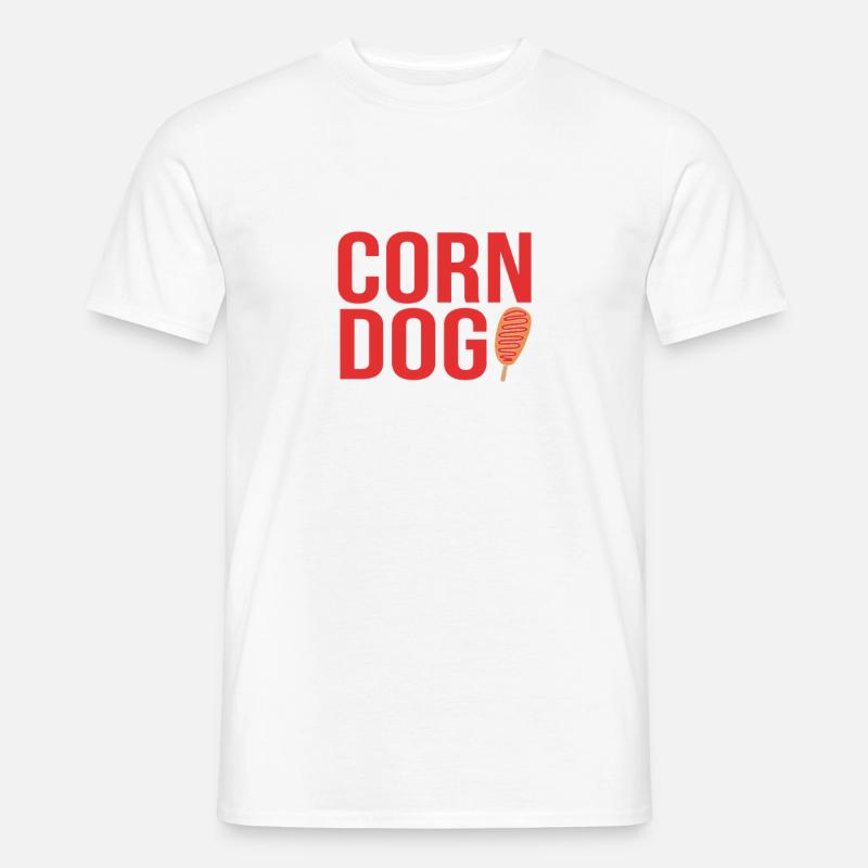Corn Dog - Männer T-Shirt - Weiß