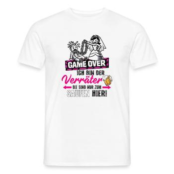 Groom Costume Bachelor Party Men's T-Shirt Rumble - Men's T-Shirt - white - Front - AI Model Male 178 dark (178cm)