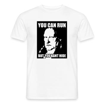 You can run but you kant hide - Men's T-Shirt - white - Front - AI Model Male 178 dark (178cm)