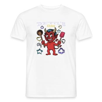 Teufels Küche Koch-Teufel - Männer T-Shirt - Weiß - Vorne - AI Model Male 178 dark (178cm)