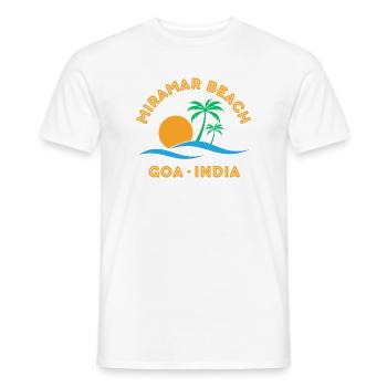 MIRAM BEACH GOA INDIA - Men's T-Shirt - white - Front - AI Model Male 178 dark (178cm)