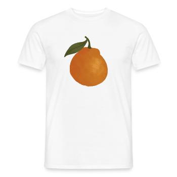 Sunlit Orange Sketch Tee - Men's T-Shirt - white - Front - AI Model Male 178 dark (178cm)