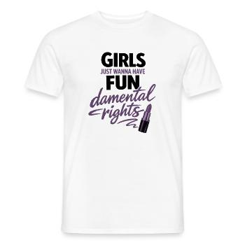 Girls Just Wanna Have Fundamental Rights - Männer T-Shirt - Weiß - Vorne - AI Model Male 178 dark (178cm)