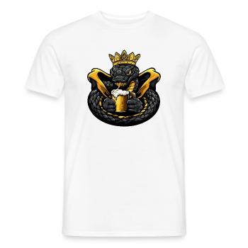 Snake Cobra Beer King - Men's T-Shirt - white - Front - AI Model Male 178 dark (178cm)