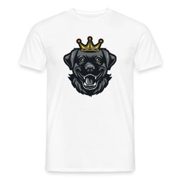 Couronne de chien labrador - T-shirt homme - blanc - Devant - AI Model Male 178 dark (178cm)