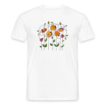 Fleur - T-shirt homme - blanc - Devant - AI Model Male 178 dark (178cm)