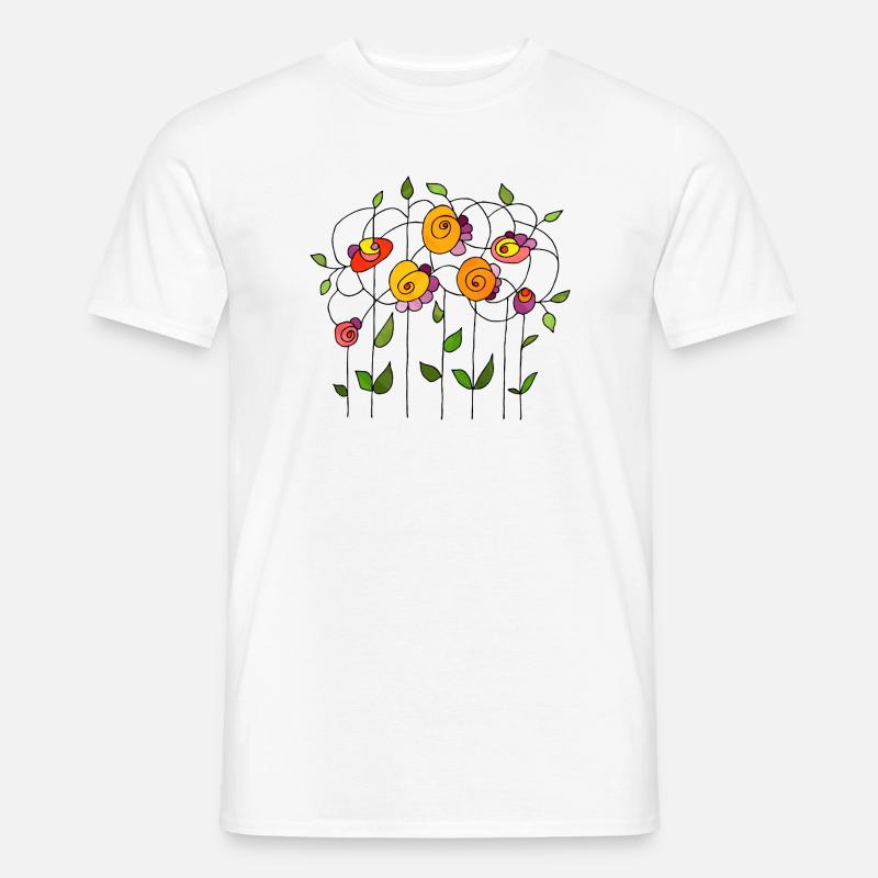 Blumen - Männer T-Shirt - Weiß