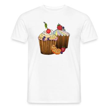 Cakes - Men's T-Shirt - white - Front - AI Model Male 178 dark (178cm)