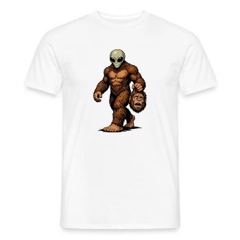 Bigfoot Alien Sasquatch UFO Science Fiction - Männer T-Shirt - Weiß - Vorne - AI Model Male 178 dark (178cm)