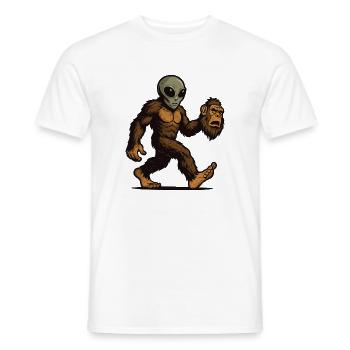 Bigfoot Alien Sasquatch UFO Science Fiction - Männer T-Shirt - Weiß - Vorne - AI Model Male 178 dark (178cm)