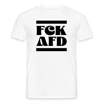Fck Afd - Männer T-Shirt - Weiß - Vorne - AI Model Male 178 dark (178cm)