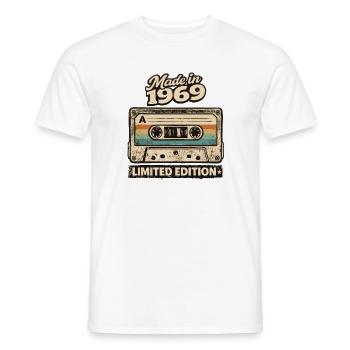Made in 1969 Retro Kassette Limited Edition - Männer T-Shirt - Weiß - Vorne - AI Model Male 178 dark (178cm)