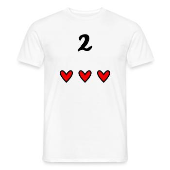 2. 2 YEARS. 2nd ANNIVERSARY. 2 YEAR ANNIVERSARY - Men's T-Shirt - white - Front - AI Model Male 178 dark (178cm)