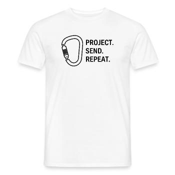 The Climber's Cycle - Men's T-Shirt - white - Front - AI Model Male 178 dark (178cm)