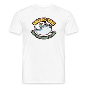 Weekend Vibes Shark Cocktail Tee - Men's T-Shirt - white - Front - AI Model Male 178 dark (178cm)