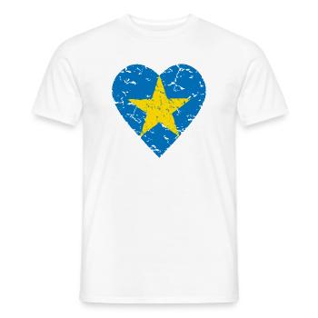 Ukraine Étoile du Cœur Paix Amour Droits de l’Homme - T-shirt homme - blanc - Devant - AI Model Male 178 dark (178cm)