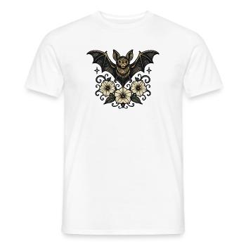 Hibiscus chauve-souris nocturne - T-shirt homme - blanc - Devant - AI Model Male 178 dark (178cm)