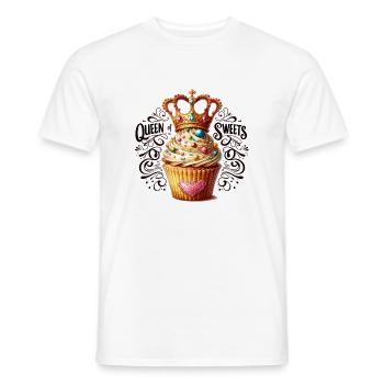 Queen of Candy Cupcake - Men's T-Shirt - white - Front - AI Model Male 178 dark (178cm)