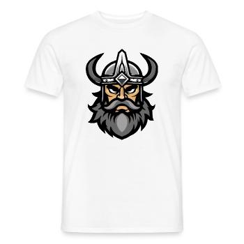 Viking Head Valhalla - Men's T-Shirt - white - Front - AI Model Male 178 dark (178cm)