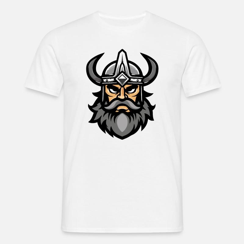 Wikinger Kopf Valhalla - Männer T-Shirt - Weiß