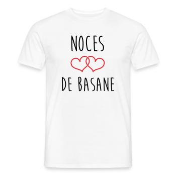 noces de basane 31 ans de mariage - T-shirt homme - blanc - Devant - AI Model Male 178 dark (178cm)
