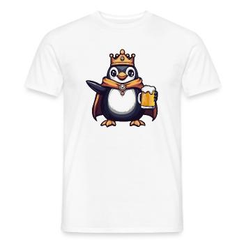 Pinguin Bier König - Männer T-Shirt - Weiß - Vorne - AI Model Male 178 dark (178cm)