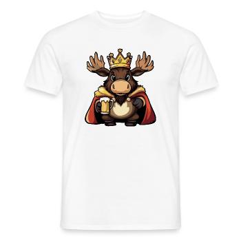 Moose Beer King - Men's T-Shirt - white - Front - AI Model Male 178 dark (178cm)