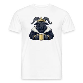 Bergziege Bier König - Männer T-Shirt - Weiß - Vorne - AI Model Male 178 dark (178cm)