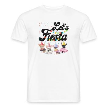 Chihuahua Chihuahueño Let’s Fiesta - T-shirt homme - blanc - Devant - AI Model Male 178 dark (178cm)