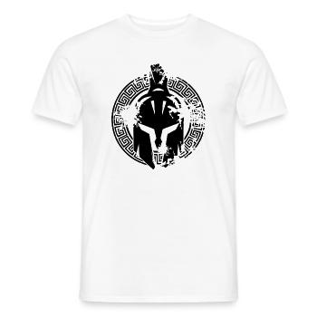 Spartaner Helm - Männer T-Shirt - Weiß - Vorne - AI Model Male 178 dark (178cm)