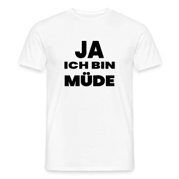 Fatigué - T-shirt homme - blanc - Devant - AI Model Male 178 dark (178cm)