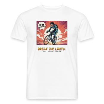 Break The Limits Cycling Hero - Männer T-Shirt - Weiß - Vorne - AI Model Male 178 dark (178cm)