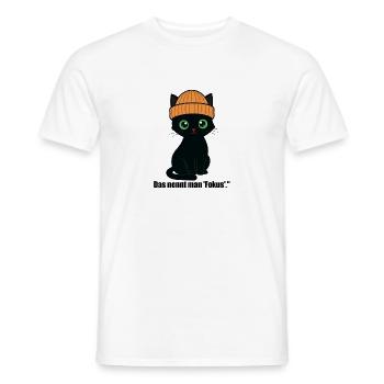 Schwarzes Mützenkätzchen. Süß und Coll. - Männer T-Shirt - Weiß - Vorne - AI Model Male 178 dark (178cm)