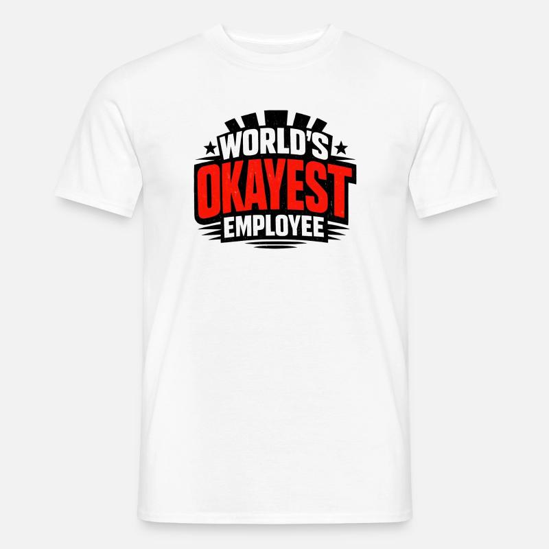Der beste Mitarbeiter der Welt - Männer T-Shirt - Weiß