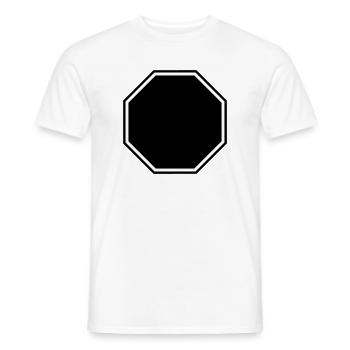 Stopp Form – Achtung Rahmen zum Gestalten! - Männer T-Shirt - Weiß - Vorne - AI Model Male 178 dark (178cm)