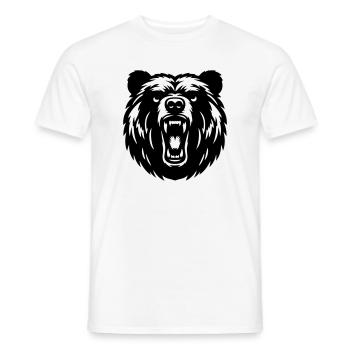 Russian Grizzly Bear – Strong Motive! - Men's T-Shirt - white - Front - AI Model Male 178 dark (178cm)