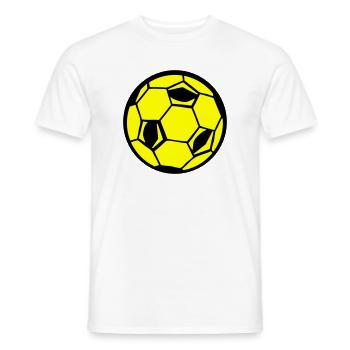 Football Fußball - T-shirt homme - blanc - Devant - AI Model Male 178 dark (178cm)