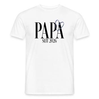 Papa since 2026 - Men's T-Shirt - white - Front - AI Model Male 178 dark (178cm)