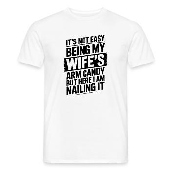 Ehefrau Sprüche Ehefrauen Lustige Ehefrau Geschenk - Männer T-Shirt - Weiß - Vorne - AI Model Male 178 dark (178cm)