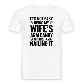 Ehefrau Sprüche Ehefrauen Lustige Ehefrau Geschenk - Männer T-Shirt - Weiß - Vorne - AI Model Male 178 dark (178cm)