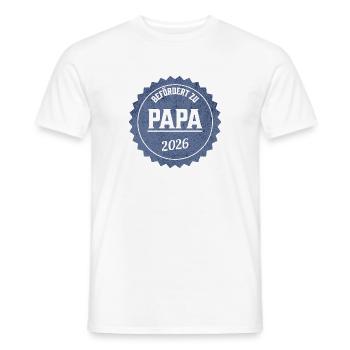 Papa 2026 Beförderung - Männer T-Shirt - Weiß - Vorne - AI Model Male 178 dark (178cm)